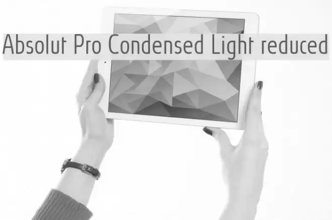 Absolut Pro Condensed Light reduced फ़ॉन्ट examples