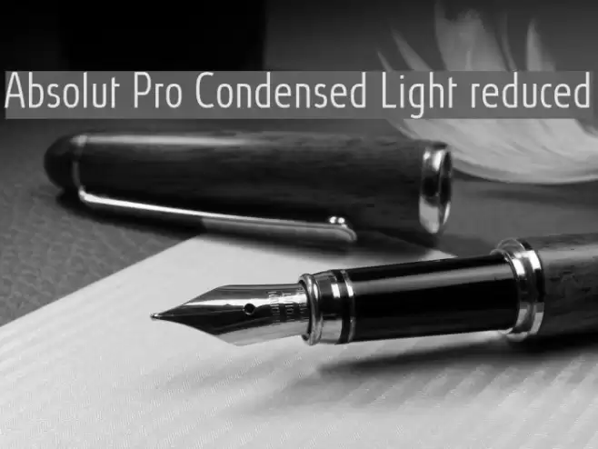 Absolut Pro Condensed Light reduced फ़ॉन्ट examples