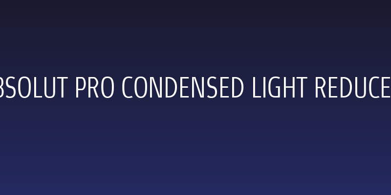 Absolut Pro Condensed Light reduced Social Header