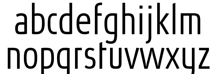 Absolut Pro Condensed Light reduced Font LOWERCASE