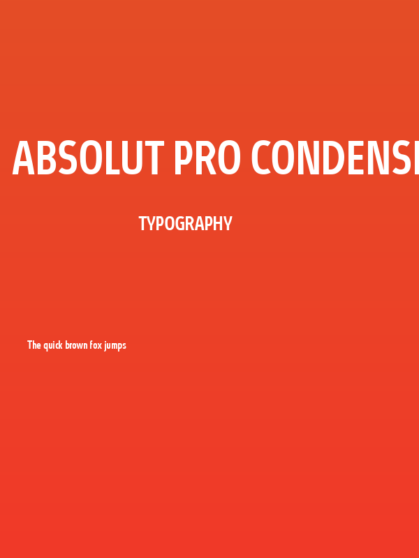 Absolut Pro Condensed Medium reduced Poster