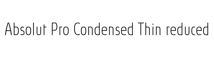 Absolut Pro Condensed Thin reduced Font