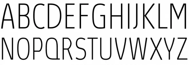Absolut Pro Condensed Thin reduced Font Litere mari
