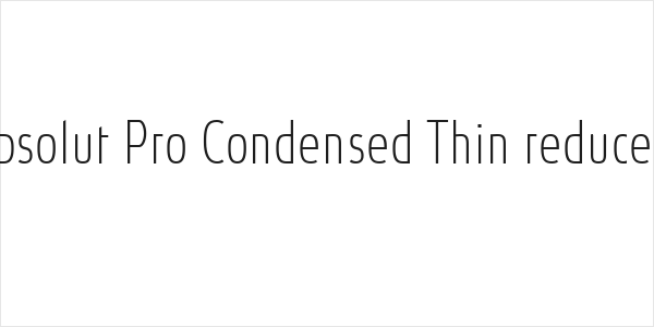 Absolut Pro Condensed Thin reduced Logo