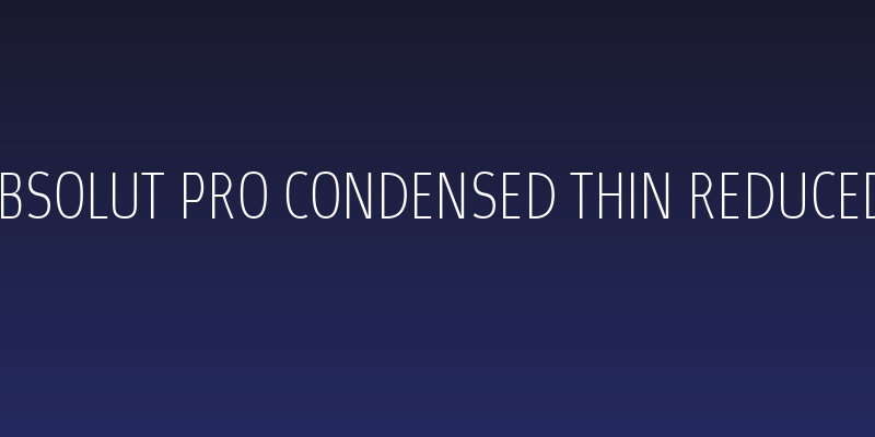 Absolut Pro Condensed Thin reduced Social Header