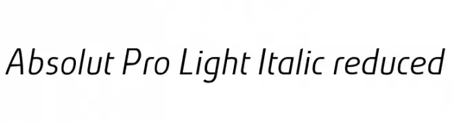 Absolut Pro Light Italic reduced  baixar fontes gratis