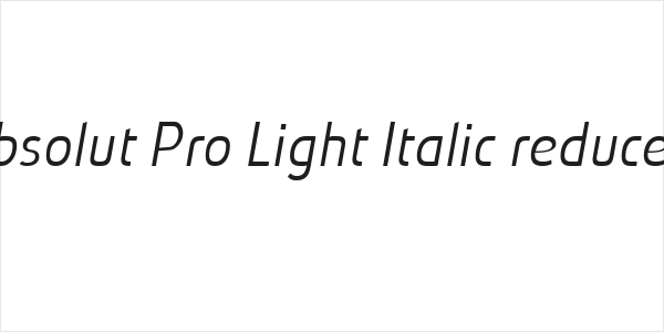 Absolut Pro Light Italic reduced Logo