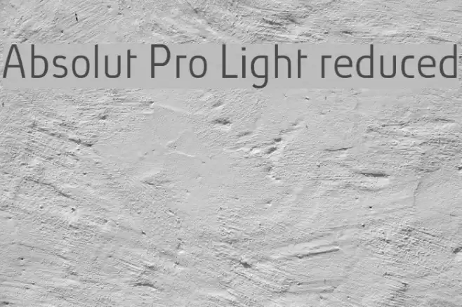 Absolut Pro Light reduced Font examples