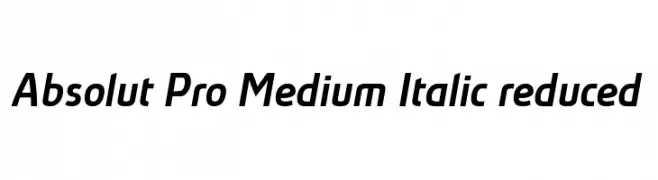 Absolut Pro Medium Italic reduced  baixar fontes gratis