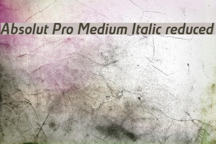 Absolut Pro Medium Italic reduced Font examples