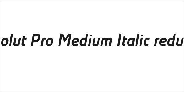 Absolut Pro Medium Italic reduced Logo