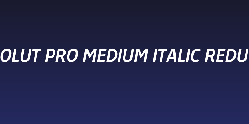 Absolut Pro Medium Italic reduced Social Header
