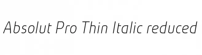 Absolut Pro Thin Italic reduced  baixar fontes gratis