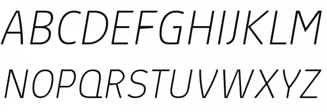 Absolut Pro Thin Italic reduced 字体 大写