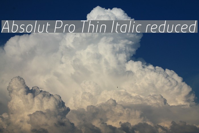 Absolut Pro Thin Italic reduced Font examples
