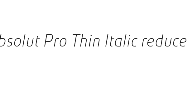 Absolut Pro Thin Italic reduced Logo