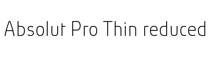 Absolut Pro Thin reduced Font
