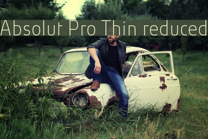 Absolut Pro Thin reduced Font examples