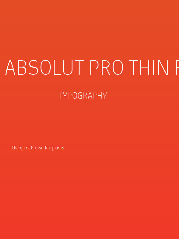 Absolut Pro Thin reduced Poster