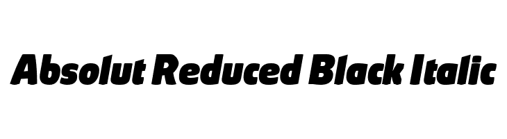 Absolut Reduced Black Italic  Free Fonts Download
