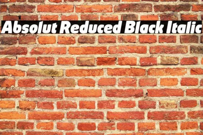 Absolut Reduced Black Italic Example 3