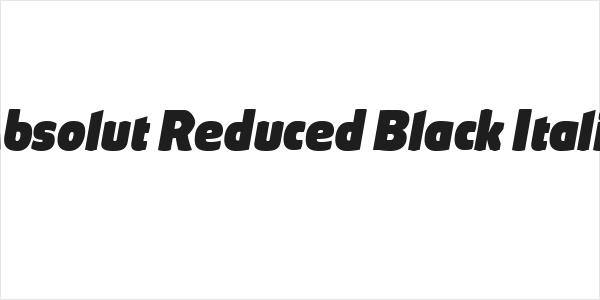 Absolut Reduced Black Italic Logo