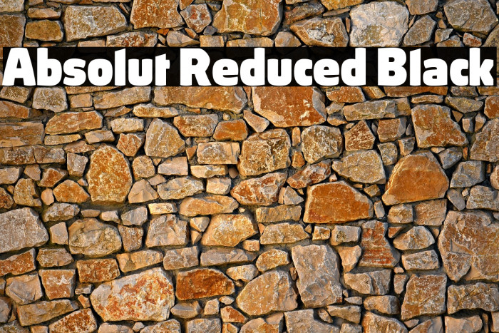 Absolut Reduced Black Example 1