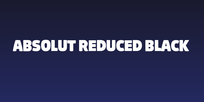 Absolut Reduced Black Social Header