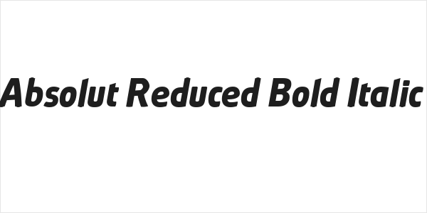 Absolut Reduced Bold Italic Logo