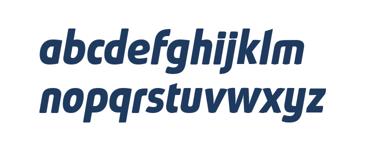 Absolut Reduced Bold Italic Lowercase