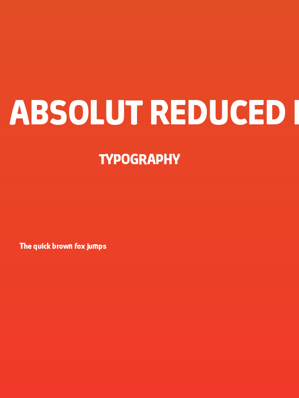 Absolut Reduced Bold Poster