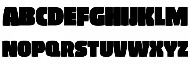 Absolut Reduced Fat Head Schriftart Groß