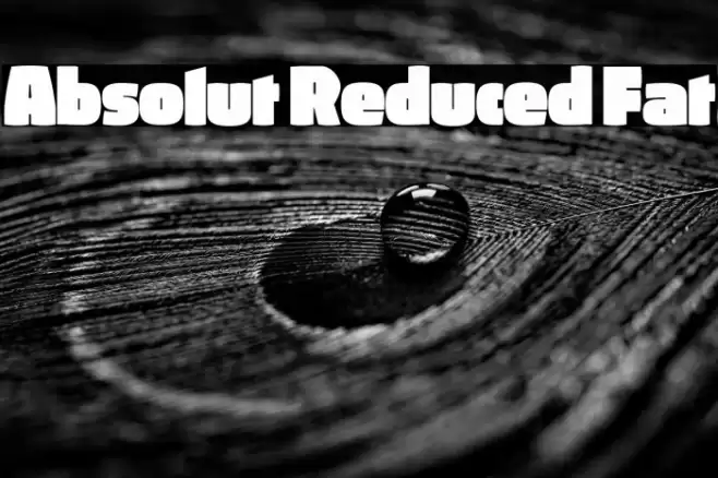 Absolut Reduced Fat Font examples