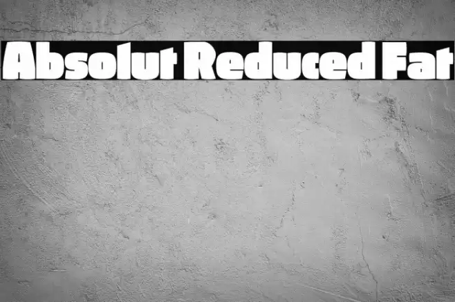 Absolut Reduced Fat Font examples