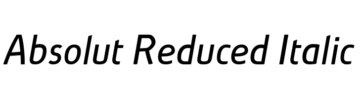 Absolut Reduced Italic  免费字体下载