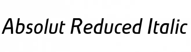 Absolut Reduced Italic  नि: शुल्क फ़ॉन्ट्स डाउनलोड