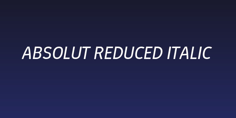 Absolut Reduced Italic Social Header