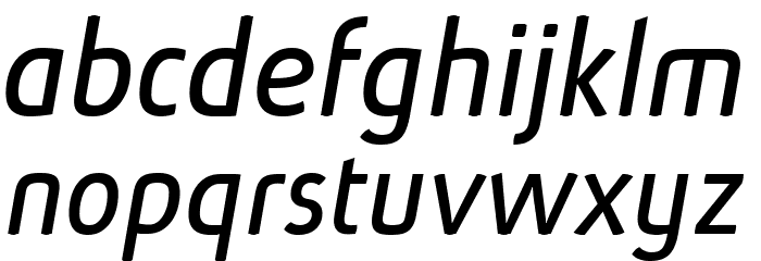 Absolut Reduced Italic Font LOWERCASE