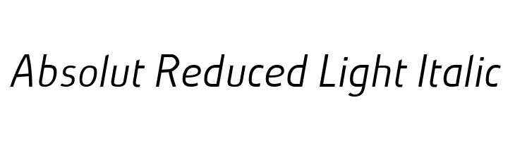 Absolut Reduced Light Italic  Frei Schriftart Herunterladen