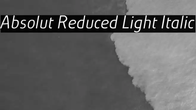 Absolut Reduced Light Italic Font examples