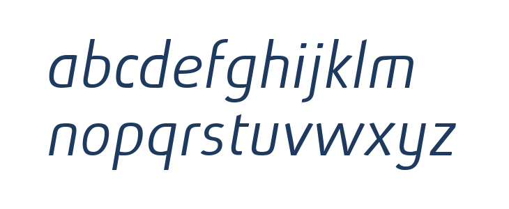 Absolut Reduced Light Italic Lowercase