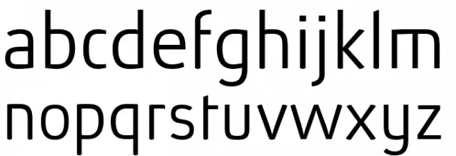 Absolut Reduced Light Schriftart Kleinbuchstaben