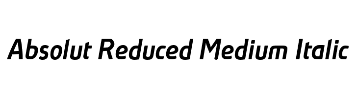 Absolut Reduced Medium Italic  免费字体下载