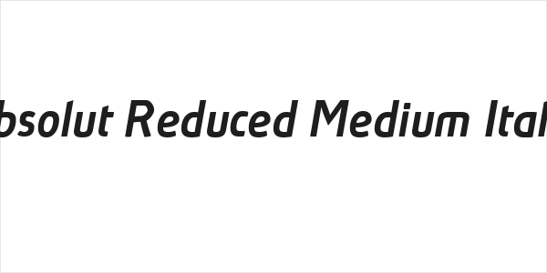 Absolut Reduced Medium Italic Logo