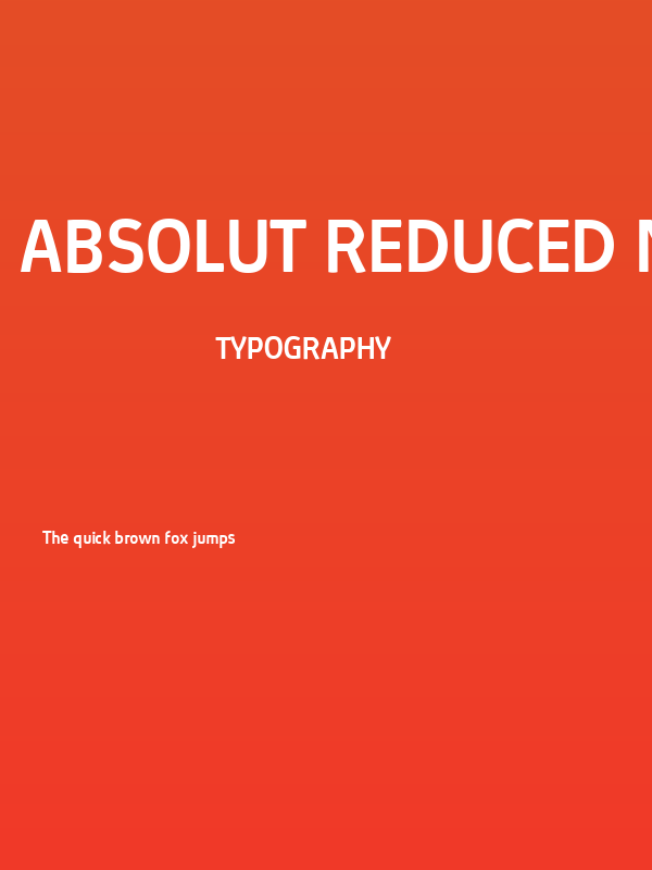 Absolut Reduced Medium Poster