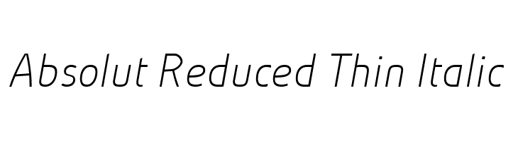 Absolut Reduced Thin Italic  免费字体下载