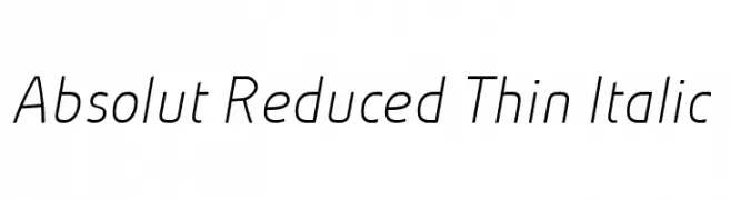 Absolut Reduced Thin Italic  नि: शुल्क फ़ॉन्ट्स डाउनलोड