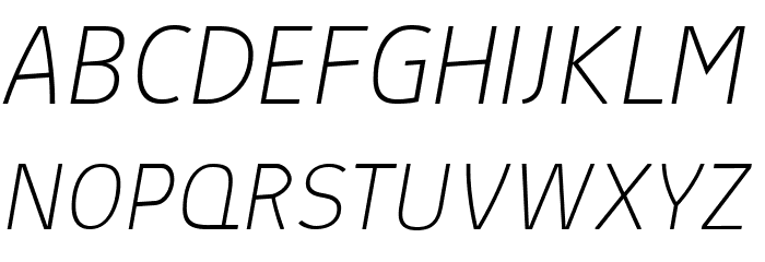 Absolut Reduced Thin Italic Font OTHER CHARS