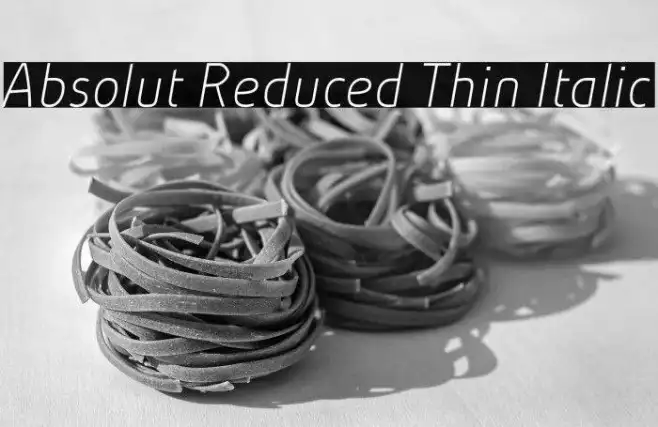 Absolut Reduced Thin Italic Example 1