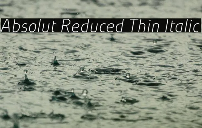 Absolut Reduced Thin Italic Example 2